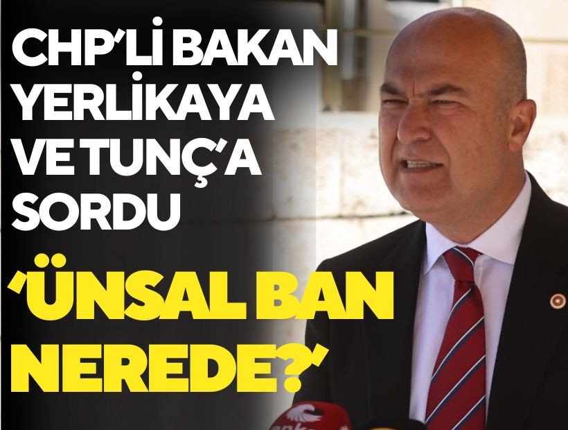 CHP’li Bakan’dan Yerlikaya ve Tunç’a Ünsal Ban soruları