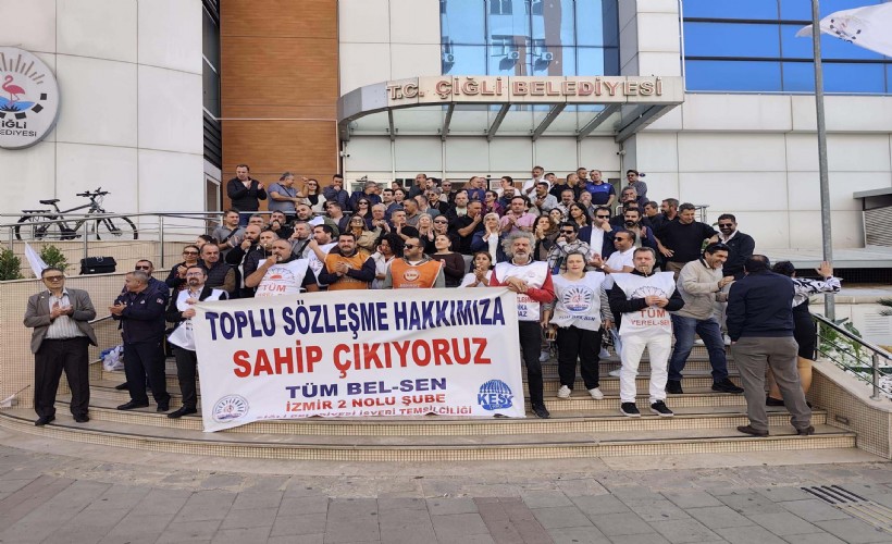 Çiğli Belediyesi'nde memur eylemi devam ediyor