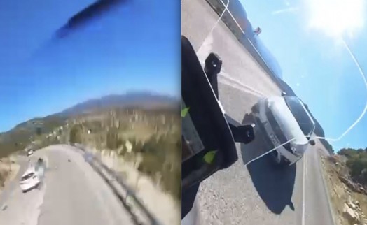 Cinayet gibi kaza! Kask kamerasıyla ortaya çıktı!