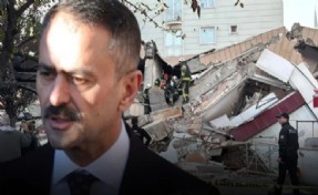 Çöken binanın önünde valiyi terleten çıkış: Apar topar konuşmayı bitirdi