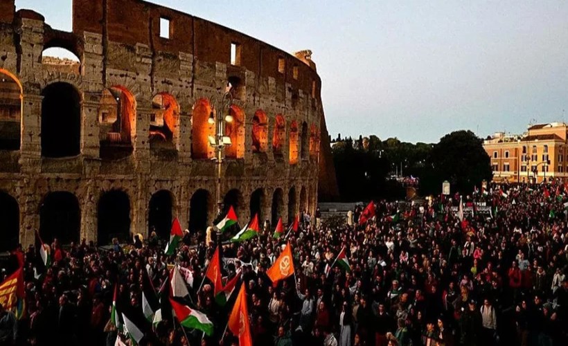 İtalya’da ulaşımı felç eden Filistin grevi! Roma sokağa döküldü