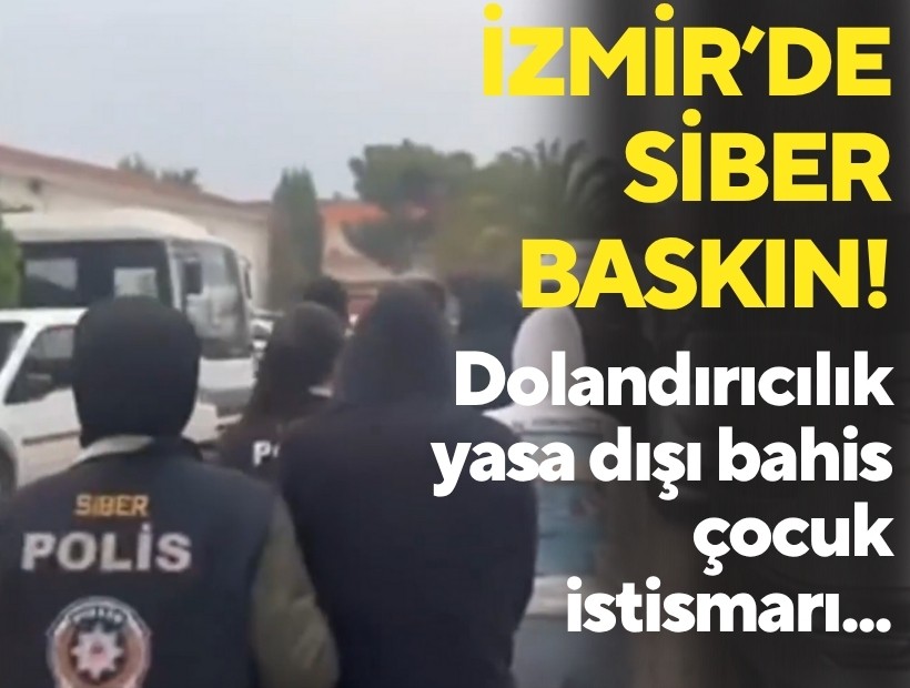 İzmir'de siber suç operasyonu! Kumar, dolandırıcılık, çocuk istismarı...