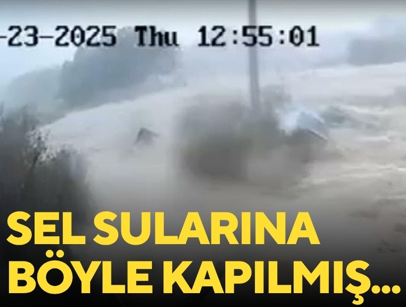 Kahreden anlar: Sel sularına böyle kapılmış...