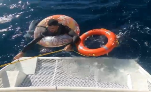 Sisam'a yüzerek geçmeye çalışan kaçak göçmen yakalandı