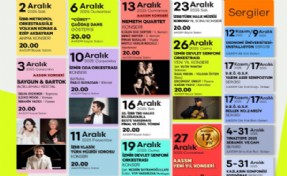 Aralık ayında AASSM'de kentin ritmi sanatla yükseliyor