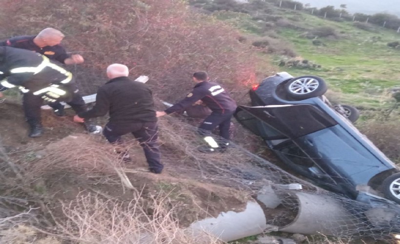Aydın’da otomobil devrildi: 6 yaralı