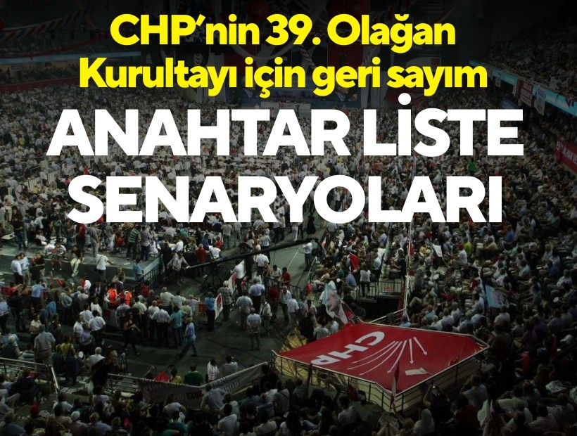 CHP'nin 39. Olağan Kurultayı için geri sayım! Anahtar liste senaryoları