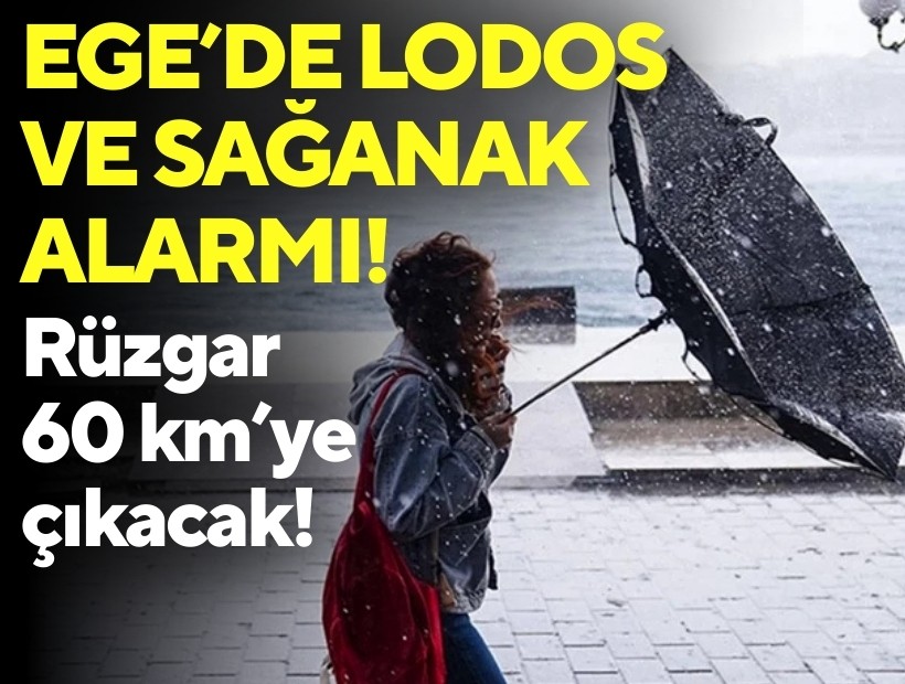 Ege’de lodos ve sağanak alarmı: Rüzgr 60 km’ye çıkacak!