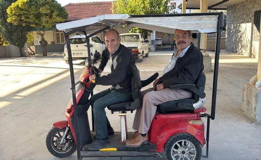 Emekli işçiden güneş enerjili bisiklet, el yapımı kompresör