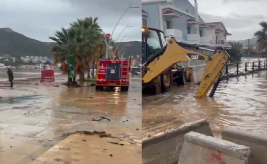 Üç ilçe sular altında kaldı: Yollar göle dönüştü, dereler taştı!