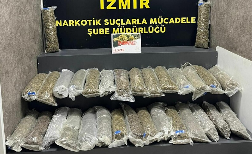 İzmir'de 23 kilo esrar ele geçirildi; 1 tutuklama