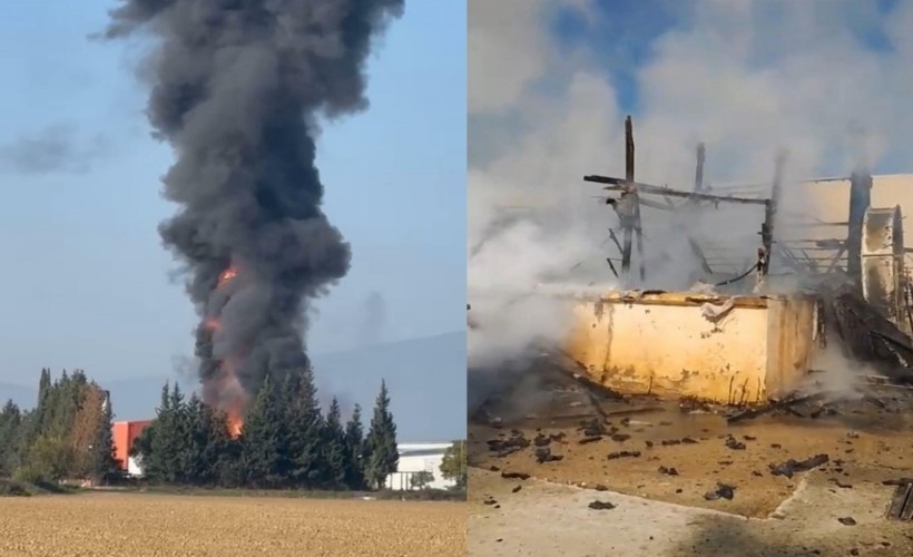 İzmir'de salça fabrikasında yangın!