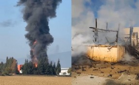 İzmir'de salça fabrikasında yangın!