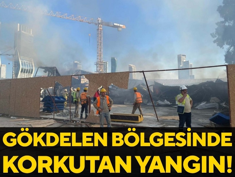 İzmir'deki şantiyede korkutan yangın: 12 konteyner kül oldu