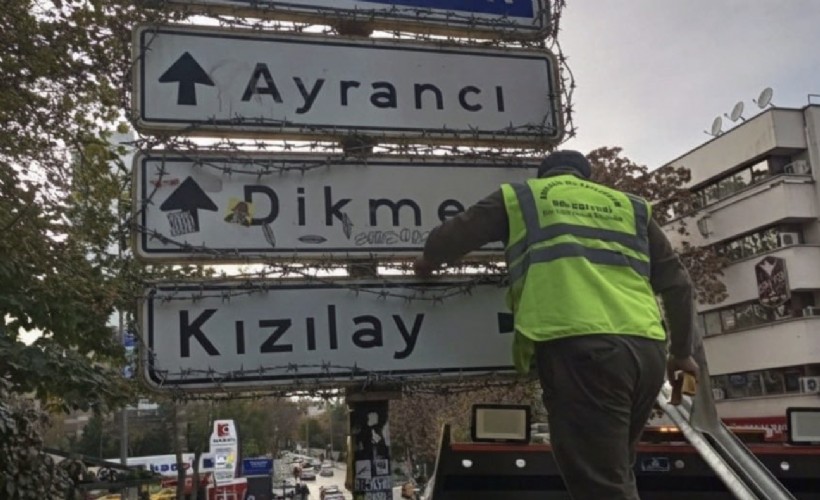 Kızılay tabelasının yanında bir kişi bıçaklandı: Belediye dikenli tel döşedi