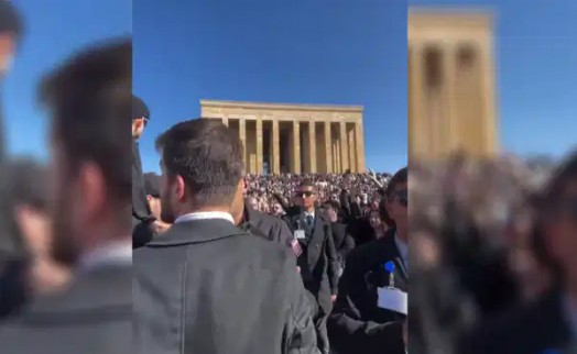 Sloganların engellenmediği Anıtkabir'de Andımız'a müdahale