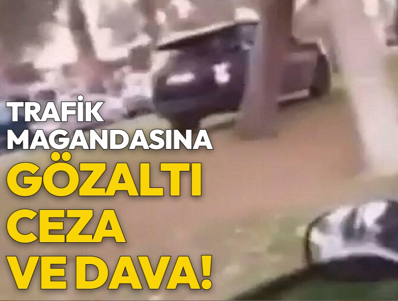 Trafik magandasına gözaltı, ceza ve dava!