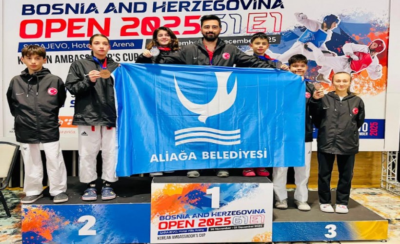 Aliağalı taekwondocular Saraybosna’dan madalyalarla döndü