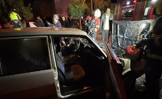 Aydın’da park ettiği araç saniyeler içinde alev aldı