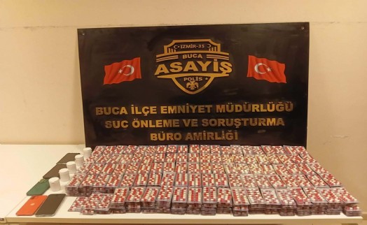 Buca'da 11 bin 296 sentetik hap ele geçirildi