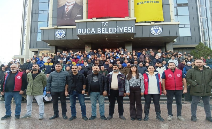Buca’da işçiler alacakları için grevde: ‘Kimseden babasının parasını istemiyoruz!’