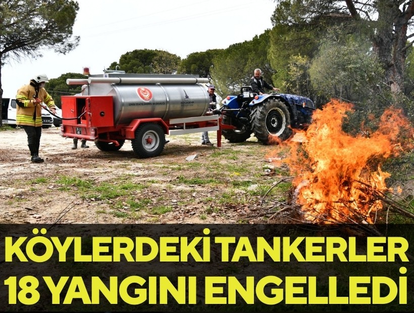 Büyükşehir’in köylere dağıttığı tankerler şimdiden 18 yangın engelledi