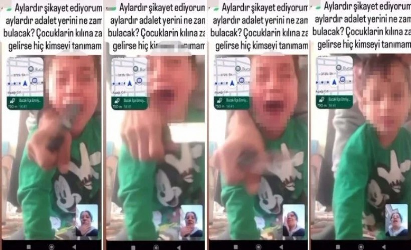 Çocuklarının boğazına bıçak dayayan babaya tahliye!