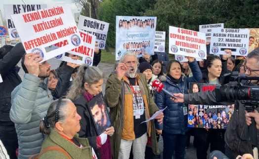 Depremde yakınlarını kaybeden ailelerden meclis önünde 11. Yargı Paketi'ne tepki