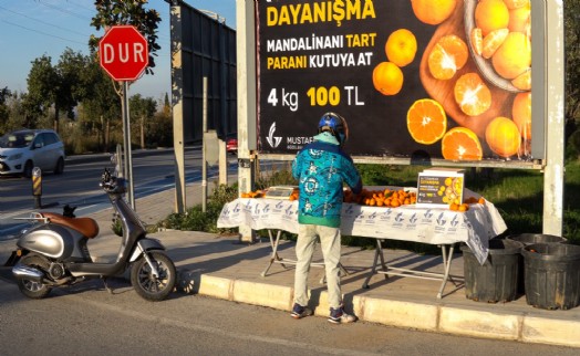 Güzelbahçe’de güven ve dayanışma esaslı uygulama; 'Mandalinanı tart, parasını kutusuna at'