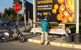 Güzelbahçe’de güven ve dayanışma esaslı uygulama; 'Mandalinanı tart, parasını kutusuna at'