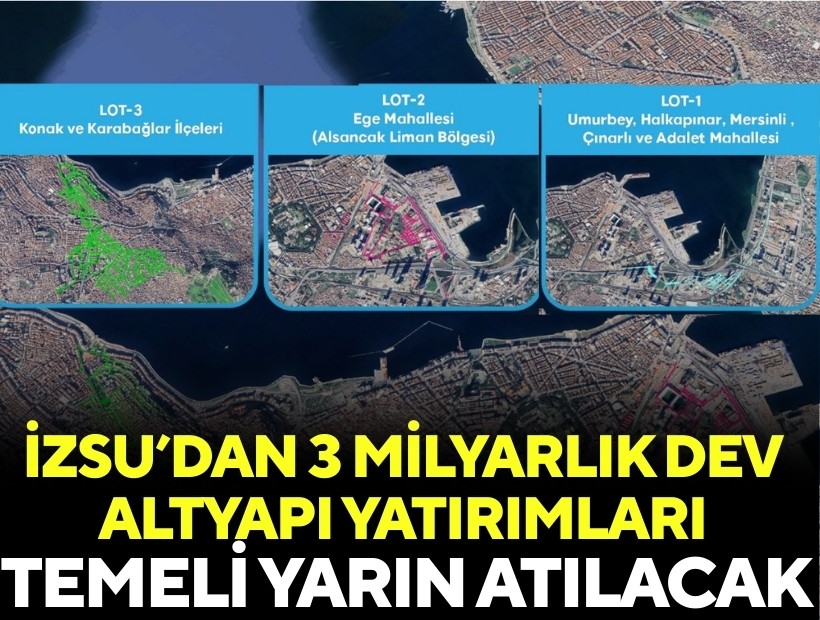 İZSU’nun 3 milyar liralık dev altyapı yatırımlarının temeli yarın atılacak