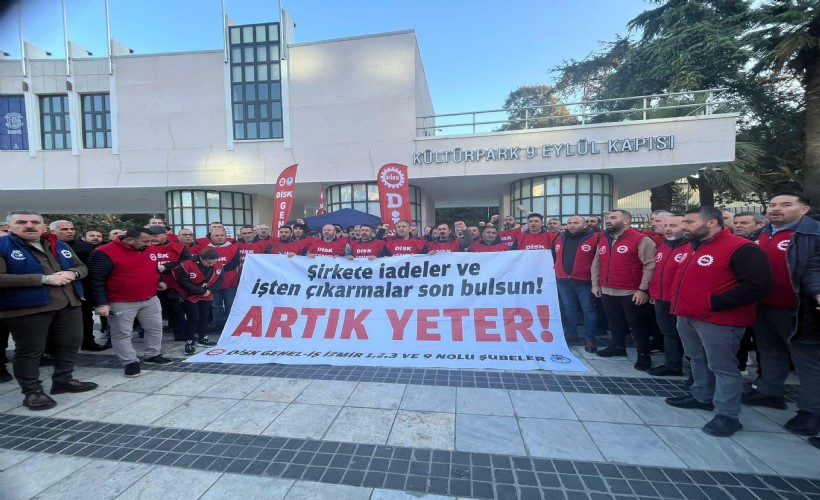 İzmir'de belediye işçilerinin eylemi 2'nci günde