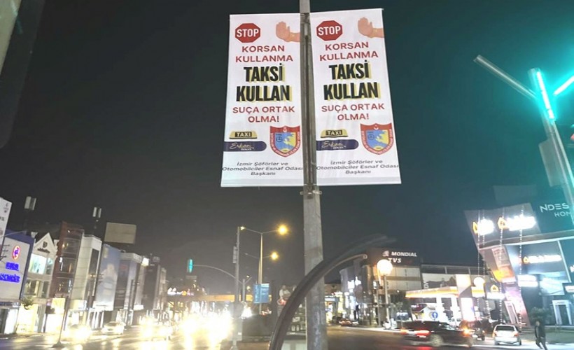 İzmirli taksiciler yine bir ilke imza attı:  Korsana karşı şehir genelinde kamu spotu