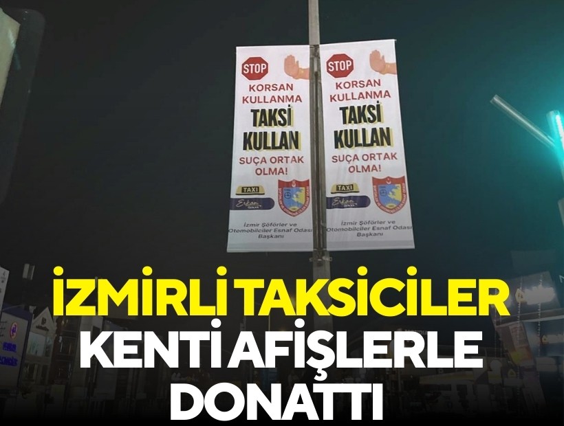 İzmirli taksiciler yine bir ilke imza attı:  Korsana karşı şehir genelinde kamu spotu