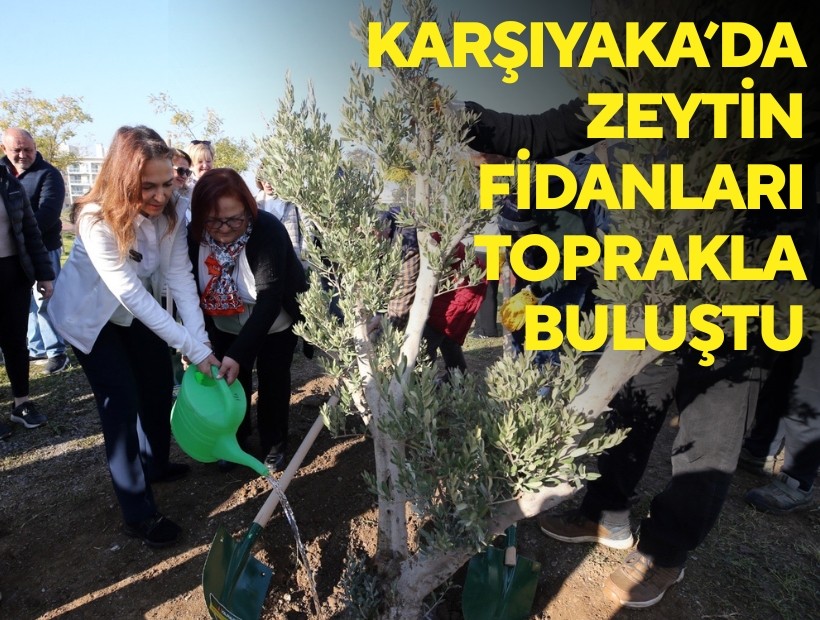 Karşıyaka’da zeytin fidanları toprakla buluştu
