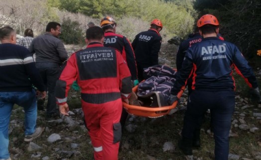 Kayalıklardan düşen çobanı AFAD kurtardı