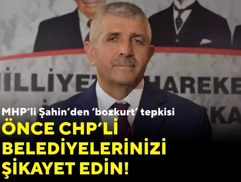 MHP’li Şahin’den ‘bozkurt’  tepkisi: Önce CHP’li belediyelerinizi şikayet edin!
