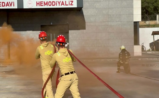 Marmaris Devlet Hastanesi’nde deprem ve yangın tatbikatı