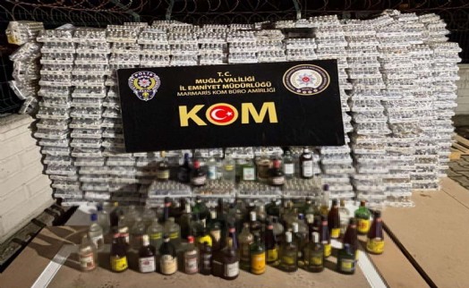 Muğla'da bandrolsüz ve kaçak içki operasyonu
