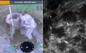 Üreme dönemindeki yaban keçileri, termal kameralı dronla izleniyor