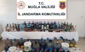 Muğla'da 555 litre 'sahte içki' ele geçirildi