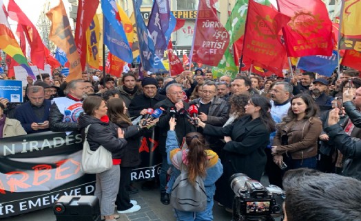 Emek ve Demokrasi güçleri İmamoğlu için haykırdı: İmamoğlu’na yapılan Türkiye’ye gözdağıdır!