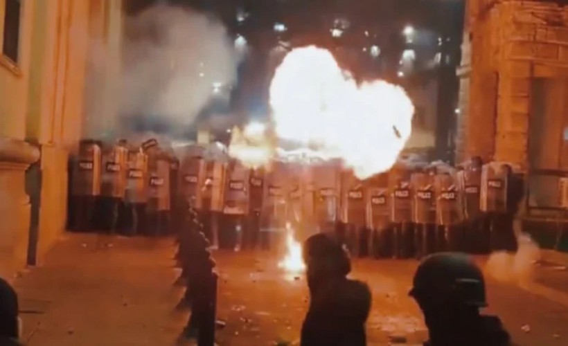 Gürcistan'daki eylem Saraçhane eylemi diye paylaşıldı