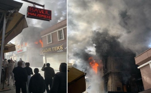 İzmir'de, Kemeraltı Çarşısı'nda iş yerinde çıkan yangın söndürüldü