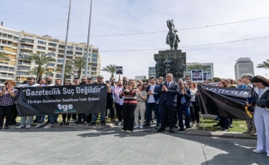 İzmir'de gözaltına alınan gazeteciler için protesto: Cemil Tugay'dan destek