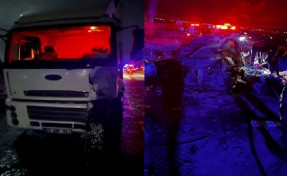 Kamyonla çarpışan otomobilin sürücüsü öldü