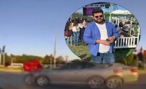 Kuryenin öldüğü kaza anı kamerada