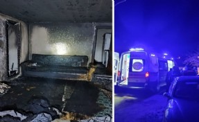 Misafirliğe gittiği evde çıkan yangın sırasında kalp krizinden öldü