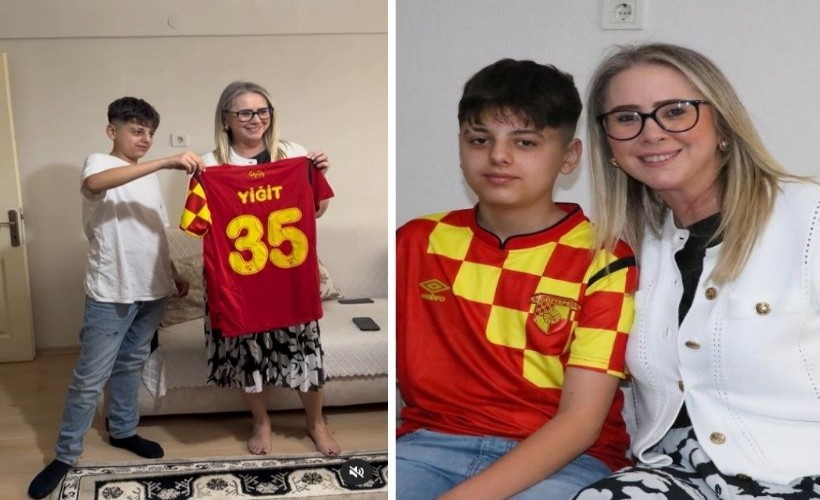 AK Partili Çankırı'dan Göztepeli Yiğit'e büyük jest: Biletini aldı, forma hediye etti