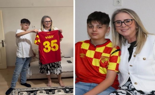 AK Partili Çankırı'dan Göztepeli Yiğit'e büyük jest: Biletini aldı, forma hediye etti
